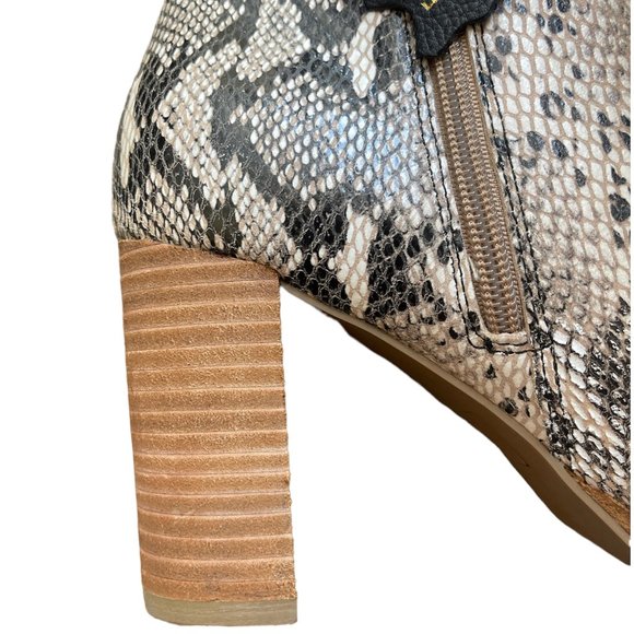 American Rag Womens Hayes Genuine Leather Block Heel Booties, Snake Skin Print - Picture 7 of 9